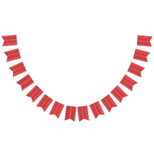 Een rood en groen gestreepte achtergrond vlaggetjes