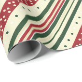 Een rood en groen gestreepte kerst achtergrond cadeaupapier (Rol Hoek)