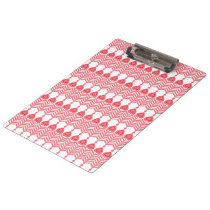 Een rood en roze geometrisch patroon met interlo klembord