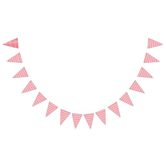 Een rood en roze geometrisch patroon met interlo vlaggetjes (Alle)