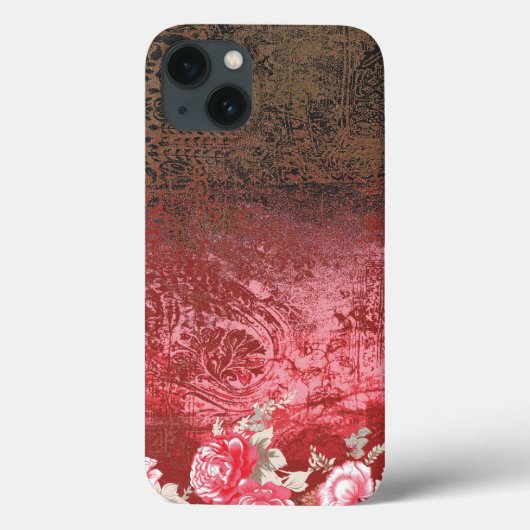 een rood en zwart schilderij met een rode achtergr Case-Mate iPhone case (Achterkant)