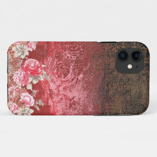 Een rood en zwart schilderij met een rode achtergr Case-Mate iPhone case