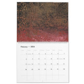 Een rood en zwart schilderij met een rode achtergr kalender (Feb 2026)