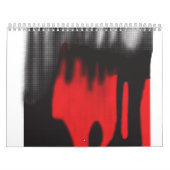 Een rood grafisch ontwerp met gedurfde geometrisch kalender (Hoes)