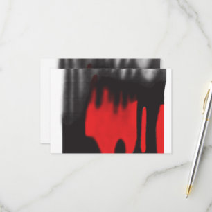 Een rood grafisch ontwerp met vette geometrische v RSVP kaartje
