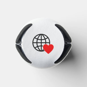 Een rood hartsymbool gemaakt met vloeiende, gedurf blikjeskoeler