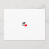 Een rood hartsymbool gemaakt met vloeiende, gedurf briefkaart (Voorkant)