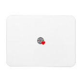 Een rood hartsymbool gemaakt met vloeiende, gedurf magneet (Horizontaal)