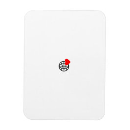 Een rood hartsymbool gemaakt met vloeiende, gedurf magneet