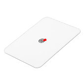 Een rood hartsymbool gemaakt met vloeiende, gedurf magneet (Linkerzijde)