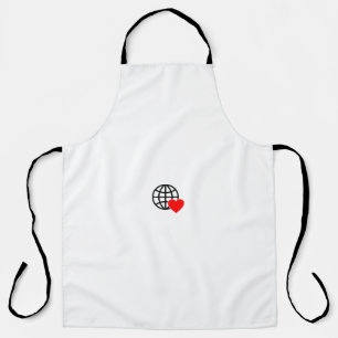 Een rood hartsymbool gemaakt met vloeiende, gedurf schort