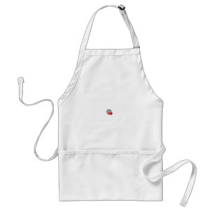 Een rood hartsymbool gemaakt met vloeiende, gedurf standaard schort