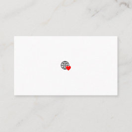 Een rood hartsymbool gemaakt met vloeiende, gedurf visitekaartje