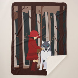 Een rood pet maakt vrienden sherpa deken