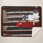 Een rood pet maakt vrienden sherpa deken (Voorkant (horizontaal))