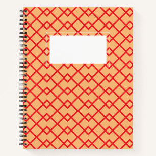 Een rood raster notitieboek
