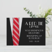 Een rood Stropdas diner Kaart (Staand voorkant)