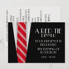 Een rood Stropdas diner Kaart