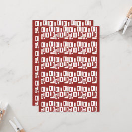 Een rood tapijt met een getextureerd patroon is ve kaart