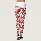 Een rood tapijt met een getextureerd patroon is ve leggings (Achterkant)