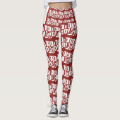 Een rood tapijt met een getextureerd patroon is ve leggings (Voorkant)