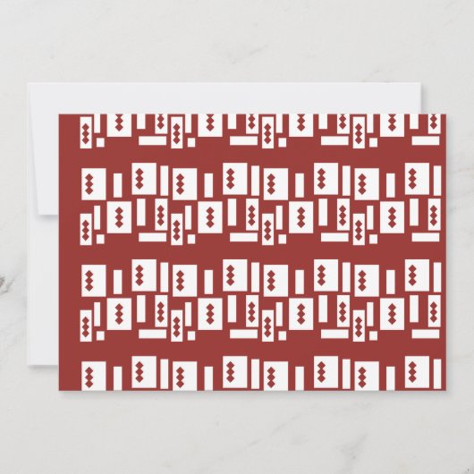 Een rood tapijt met een getextureerd patroon is ve save the date (Voorkant)