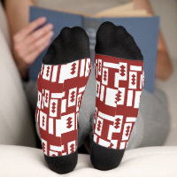 Een rood tapijt met een getextureerd patroon is ve