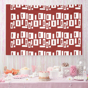 Een rood tapijt met een getextureerd patroon is ve spandoek