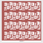 Een rood tapijt met een getextureerd patroon is ve sticker (Vel)