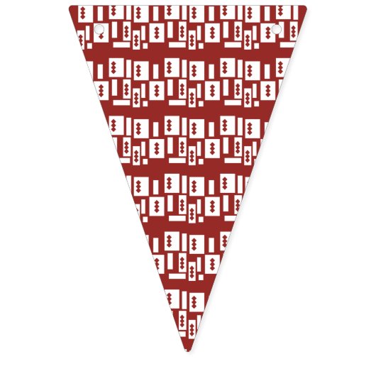 Een rood tapijt met een getextureerd patroon is ve vlaggetjes (Tweede vlag)