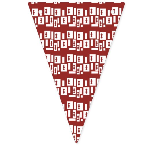 Een rood tapijt met een getextureerd patroon is ve vlaggetjes (Eerste vlag)