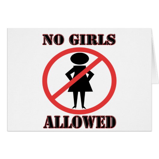 Een rood verbodsbord met een vrouw binnen. (Voorkant Horizontaal)