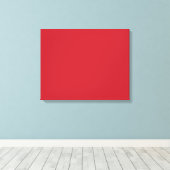 Een rood vierkant omsloten door een dunne witte ra canvas afdruk (Insitu (Houten vloer))