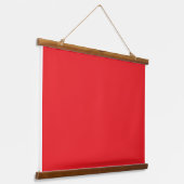 Een rood vierkant omsloten door een dunne witte ra hangend wandkleed (Gebogen)