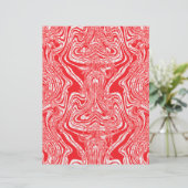 Een rood-wit afbeelding van een patroon op een wit (Staand voorkant)