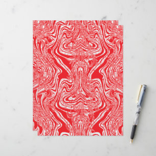 Een rood-wit afbeelding van een patroon op een wit