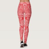 Een rood-wit afbeelding van een patroon op een wit leggings (Achterkant)