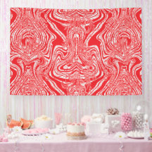 Een rood-wit afbeelding van een patroon op een wit