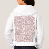 Een rood-wit behang met een patroon erop (Achterkant)