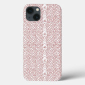 Een rood-wit behang met een patroon erop Case-Mate iPhone case (Achterkant)