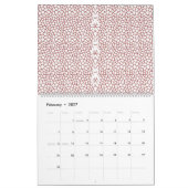 Een rood-wit behang met een patroon erop kalender (Feb 2027)