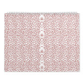Een rood-wit behang met een patroon erop kalender (Hoes)