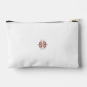 Een rood-wit bloemontwerp op een witte achtergrond etui (Achterkant)