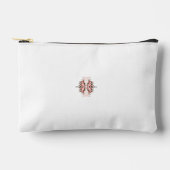 Een rood-wit bloemontwerp op een witte achtergrond etui (Voorkant)