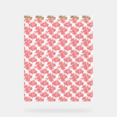 Een rood-wit bloempatroon op een witte achtergrond acryl bord (Voorkant)