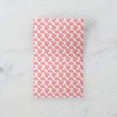 Een rood-wit bloempatroon op een witte achtergrond bedankkaart (Binnen)