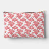 Een rood-wit bloempatroon op een witte achtergrond etui (Achterkant)
