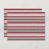 Een rood-wit gestreept patroon briefkaart (Voorkant / Achterkant)