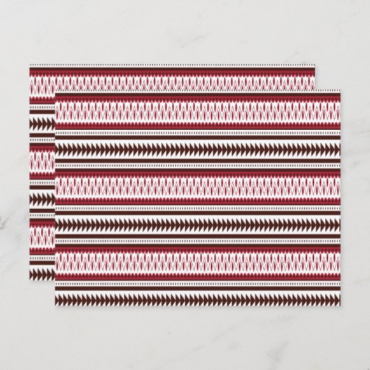 Een rood-wit gestreept patroon briefkaart (Voorkant / Achterkant)
