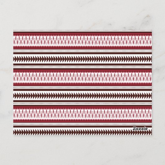 Een rood-wit gestreept patroon briefkaart (Achterkant)